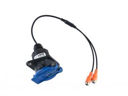 Trailer ABS socket with 2x 4-pin camera cable (male)